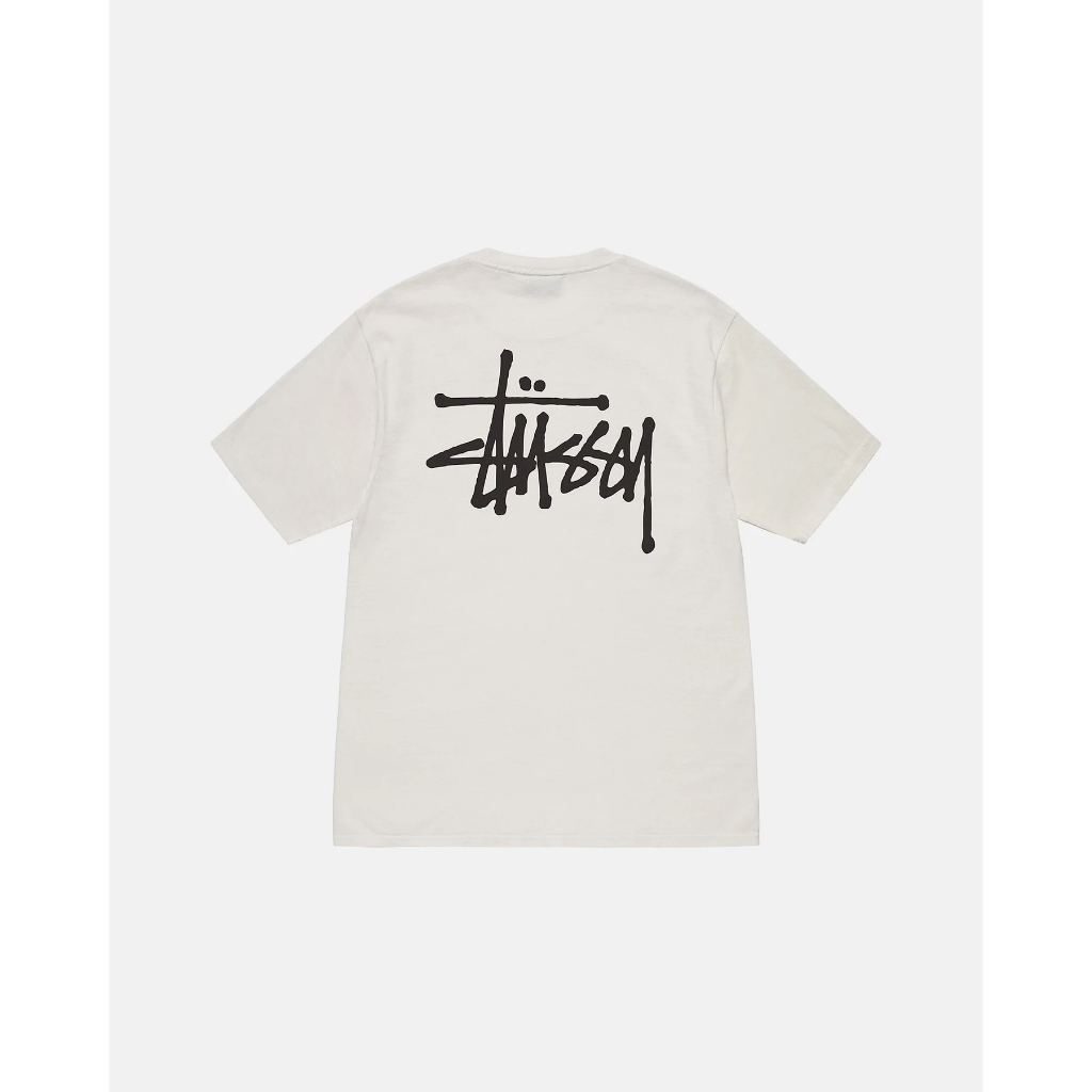 Stussy Basic T-shirt Natural Color So Beautiful 100% Genuine - | Shopee ...