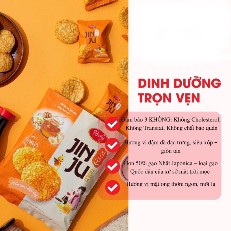Jinju Gold Rice Cake With Honey Ganjang Flavor 120g | Shopee Malaysia
