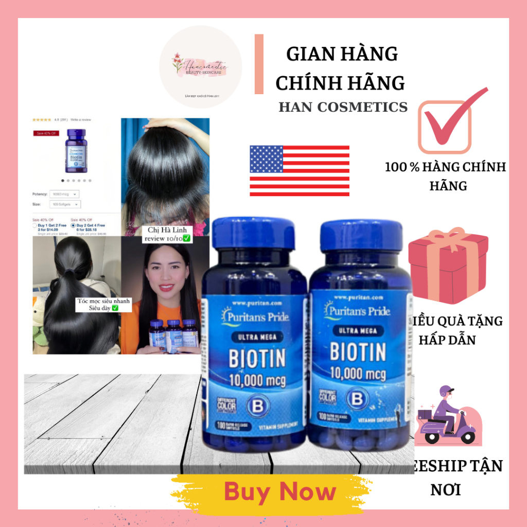 Puritan's Pride Biotin oral tablet stimulates hair Growth, reduces