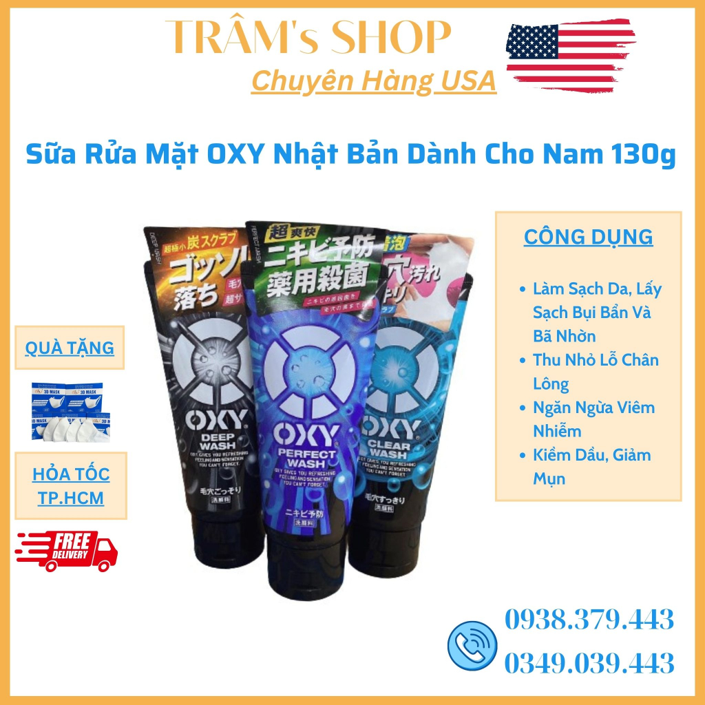 OXY Japanese Oxygen Facial Cleanser For Men, Alkaline Oil Cleanser