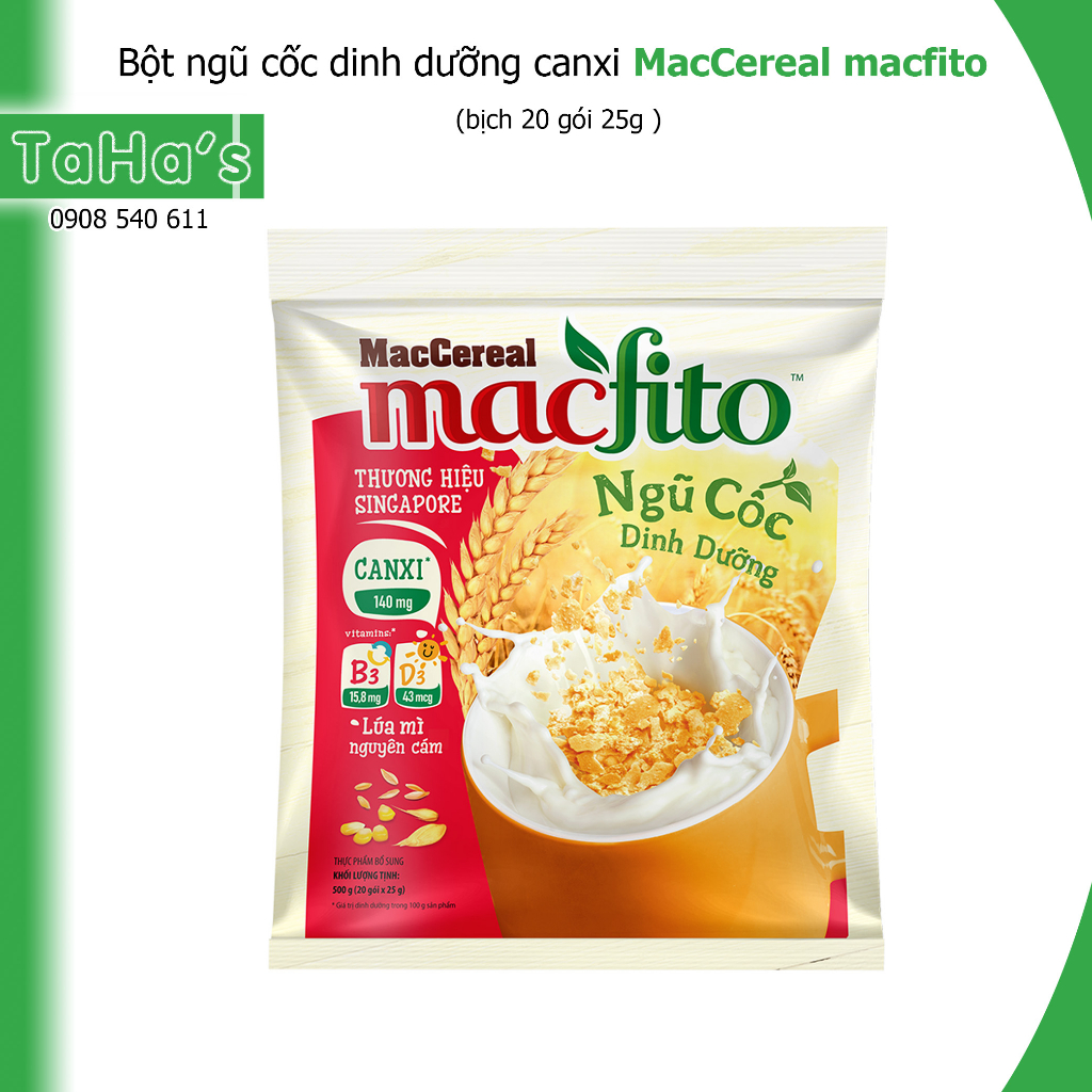 High Fiber Calcium Nutritious Cereal Flour MacFito (Bag Of 20 Packs x 25g) Shopee Malaysia