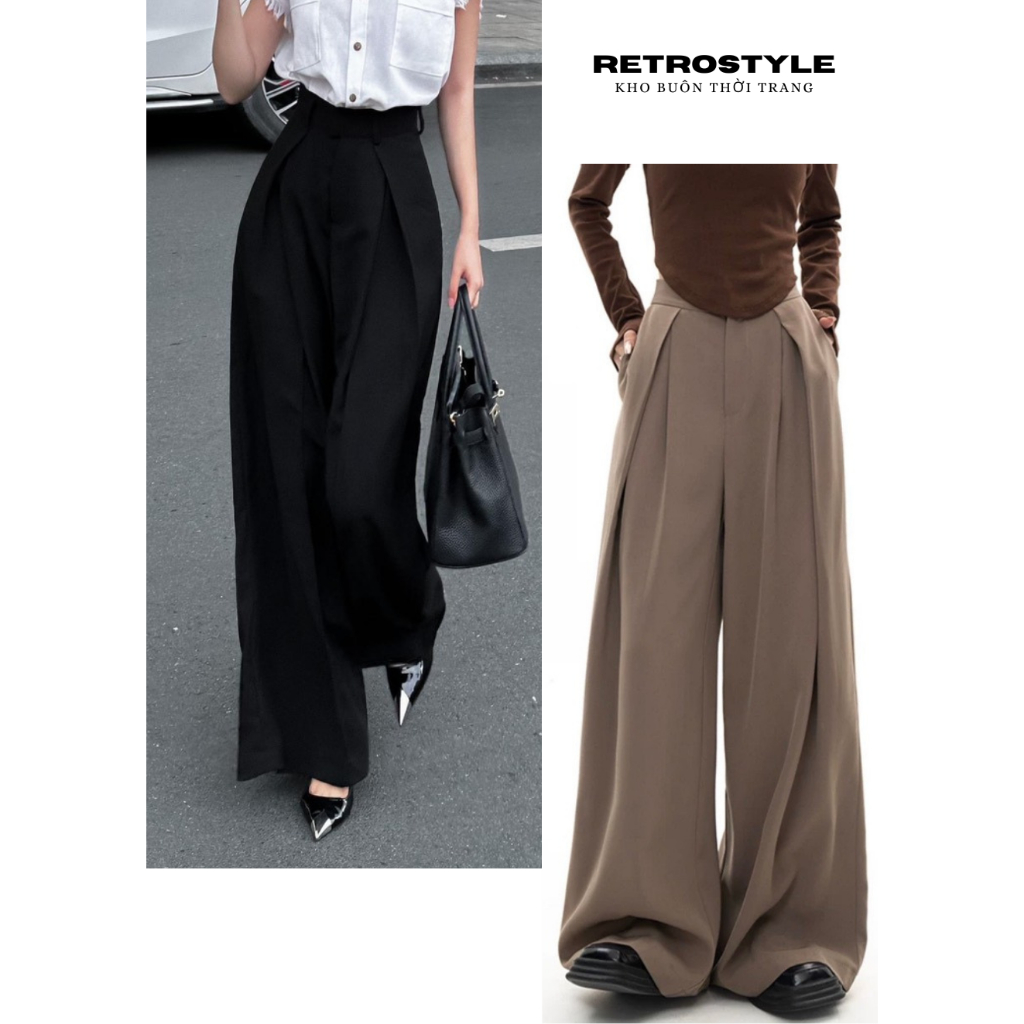 IVANNA GOLD WIDE LEG PANTS main image 0