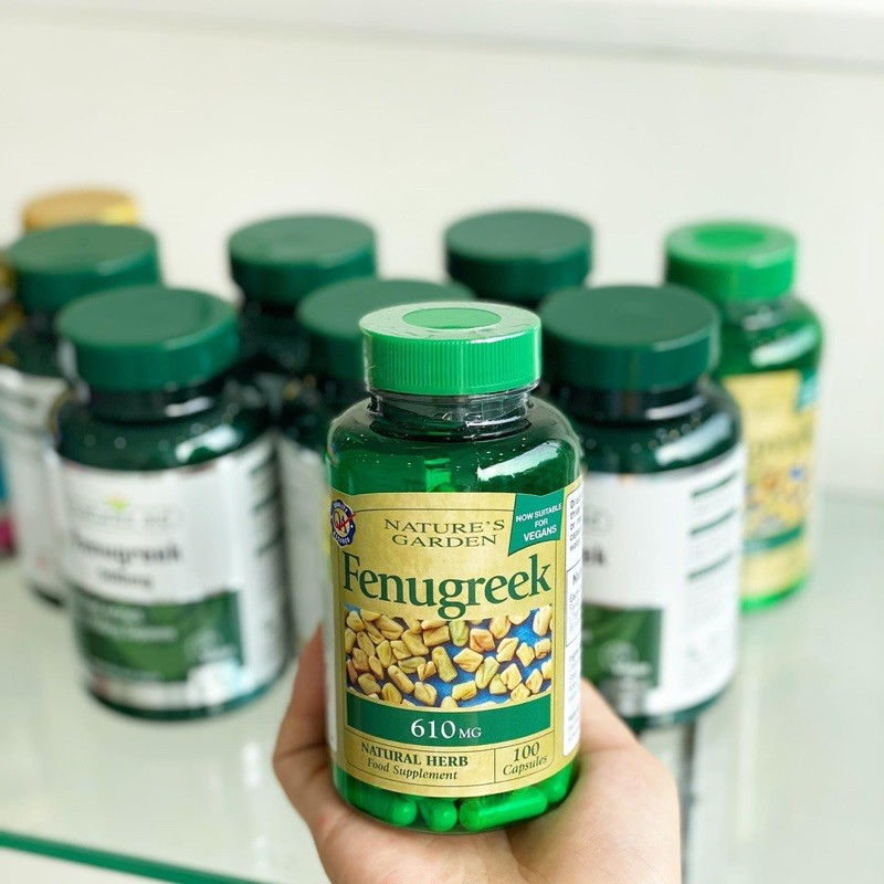 Fenugreek Nature'S Garden Milk Benefits 610mg Box Of 100 Genuine