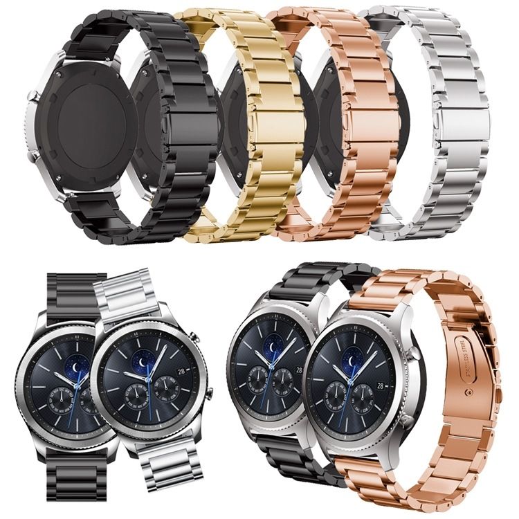 Solid cast metal watch strap with extremely fast strap removal and ...