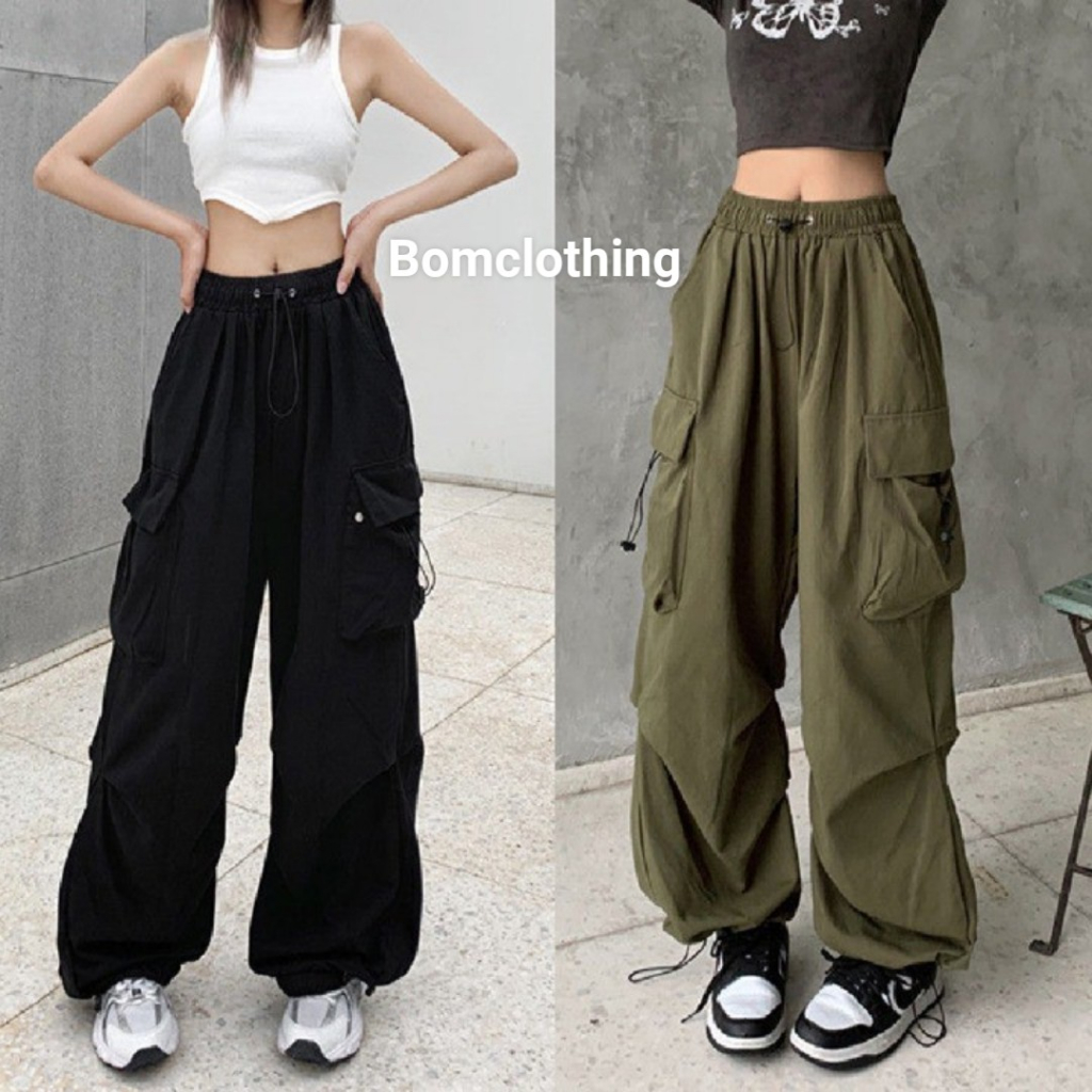 FRNCH Palmina Wide Leg Trousers in Kaki main image 1