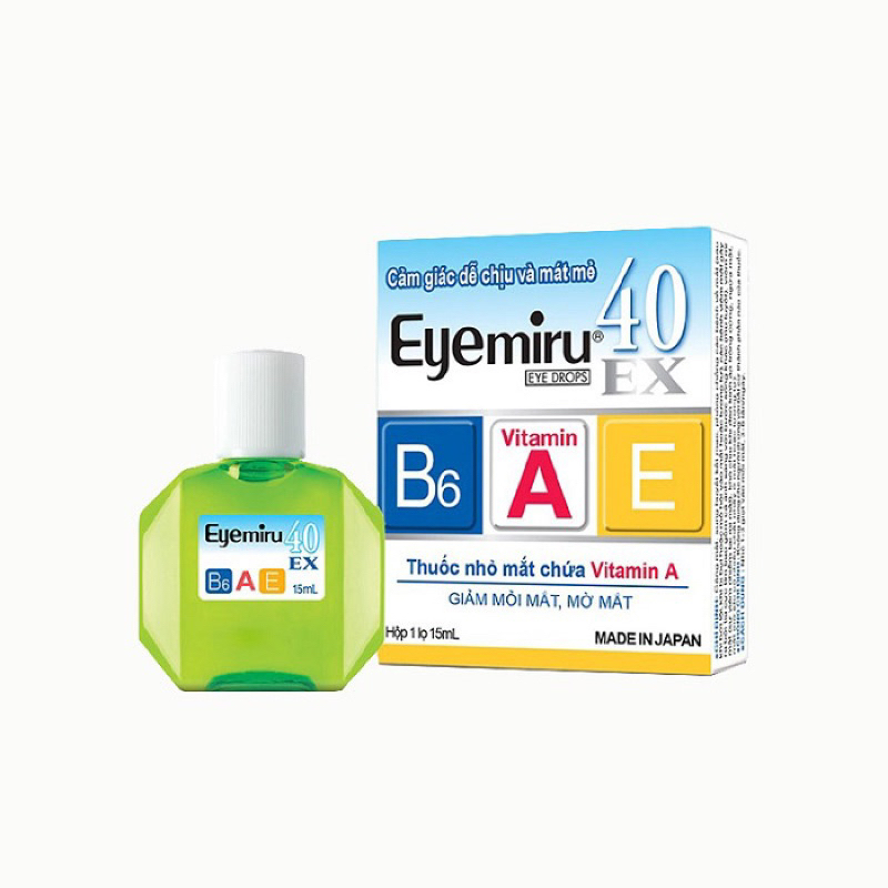 Eye Drops 40EX From Japan Supplement Vitamin A,E,B6 For Eyes, Reduce