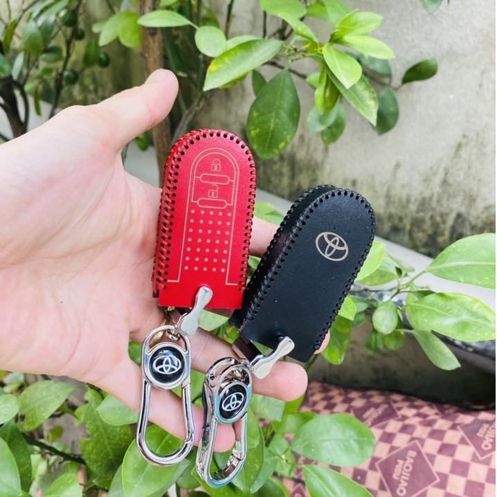 Toyota Rush Car Key Chain Leather Case, MultiColored Cowhide Leather
