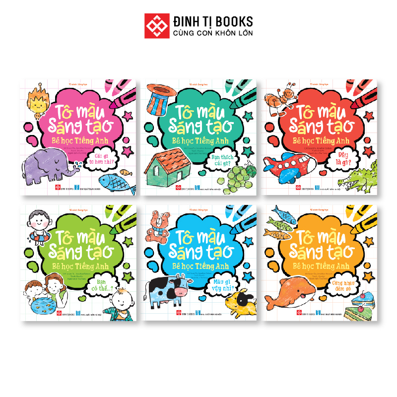 Books - Creative coloring - Children learn English - Vietnamese