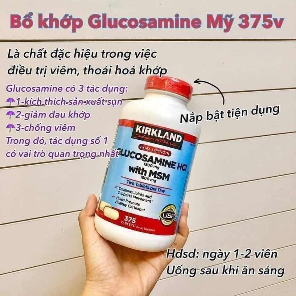 Glucosamine Kirkland HCL & MSM Bone Supplement (1500mg x 375 Tablets