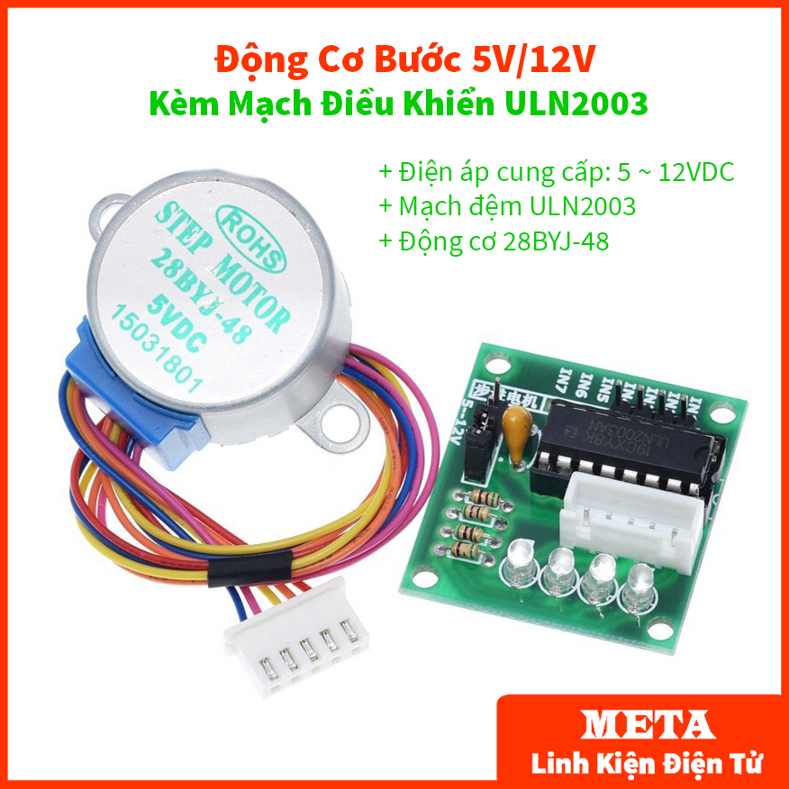 Step motor 5v dc 12v dc step motor control circuit uln2003 shopee