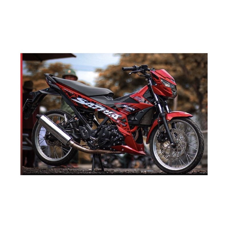 Satria f150 red and black jaguar stamp | Shopee Malaysia