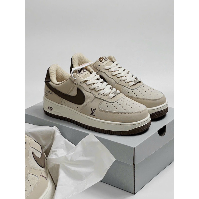[Ready Stock] AF1 _ LV Suede Sneakers In Brown High Quality Product ...