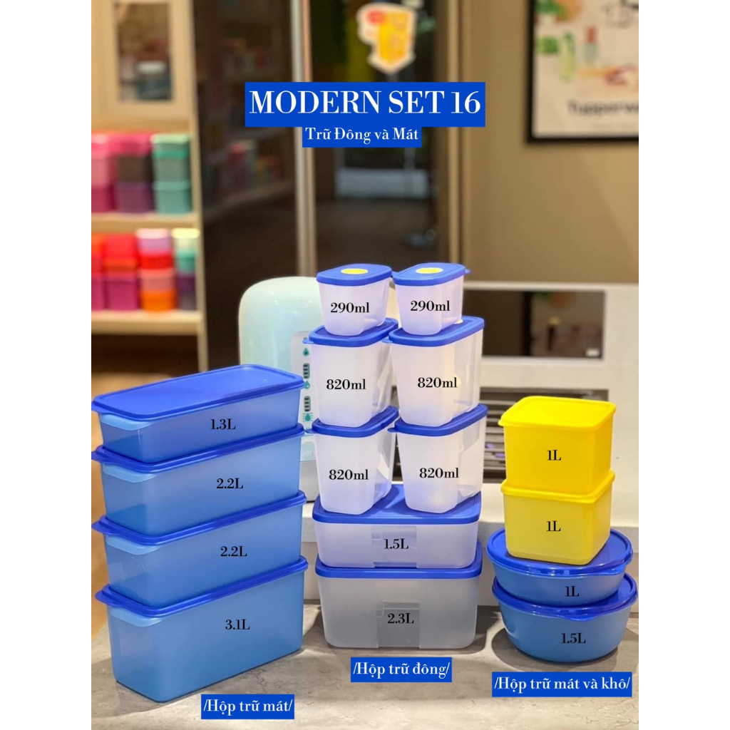 Freezer And Cool Storage Box Set 16 Modern Set Boxes - Virgin Plastic ...