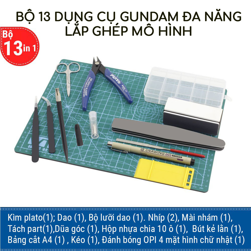 Kit D'outils Pour Maquettes Gundam - 31 Pièces (pinces, Tournevis, Ponceuse, Limes, Forets…) - Pour Modélisme, Construction Et Réparation De Modèles Réduits