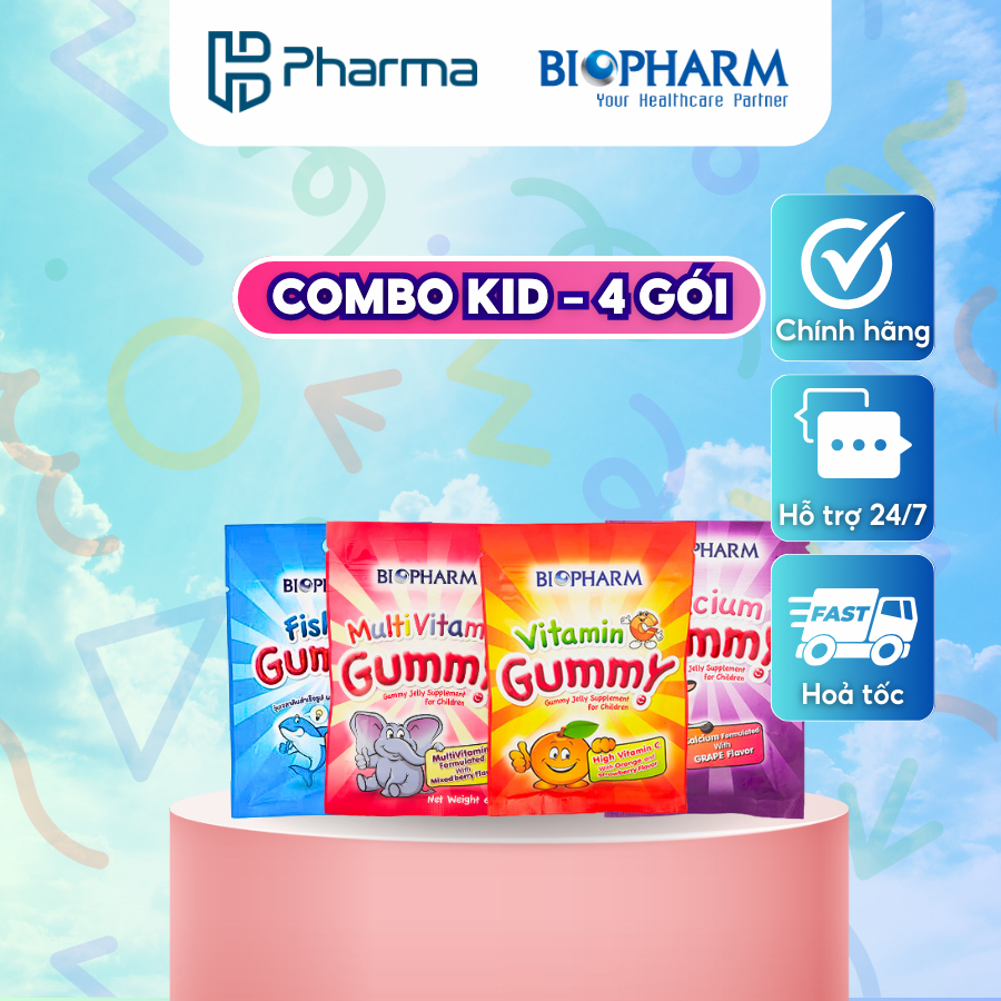 Vitamin Marshmallows For Babies Gummy Biopharm Combo KID 4 Packs