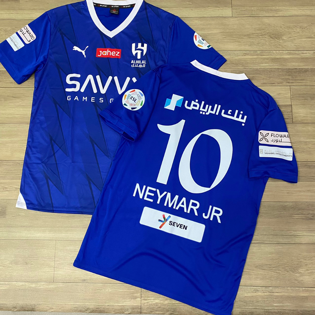 Al HILAL blue soccer suit 2024 with NEYMAR numbers - full size | Shopee ...