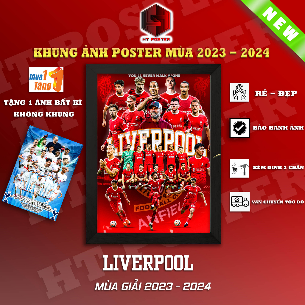 New Liverpool 2023/2024 poster photo frame includes 2 sizes for A5 ...