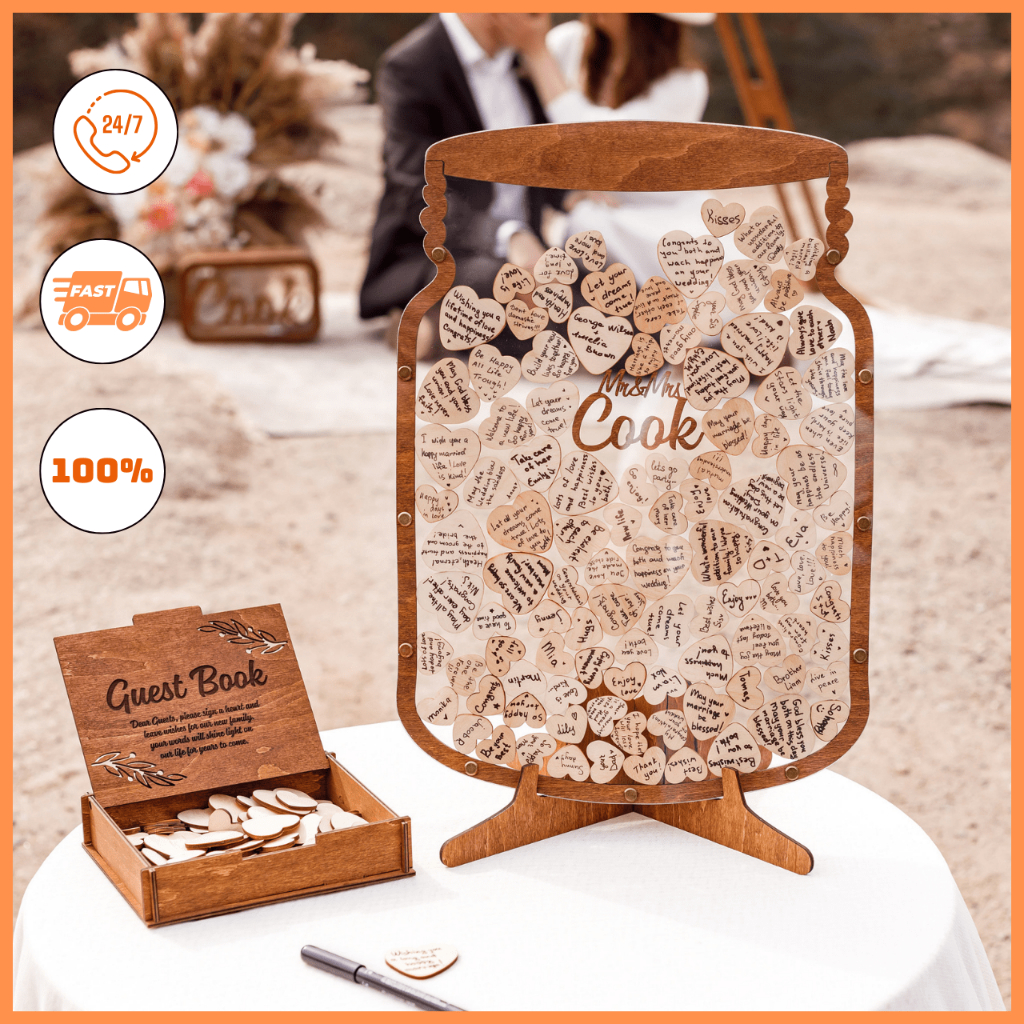 Wedding heart drop board - Wedding heart drop box engraved with bride ...