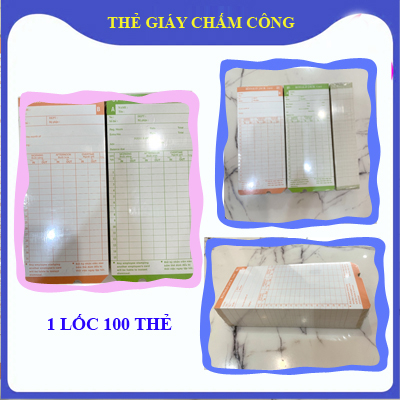 Paper Cards for Paper Card Time Attendance Machines (1 pack of 100 ...