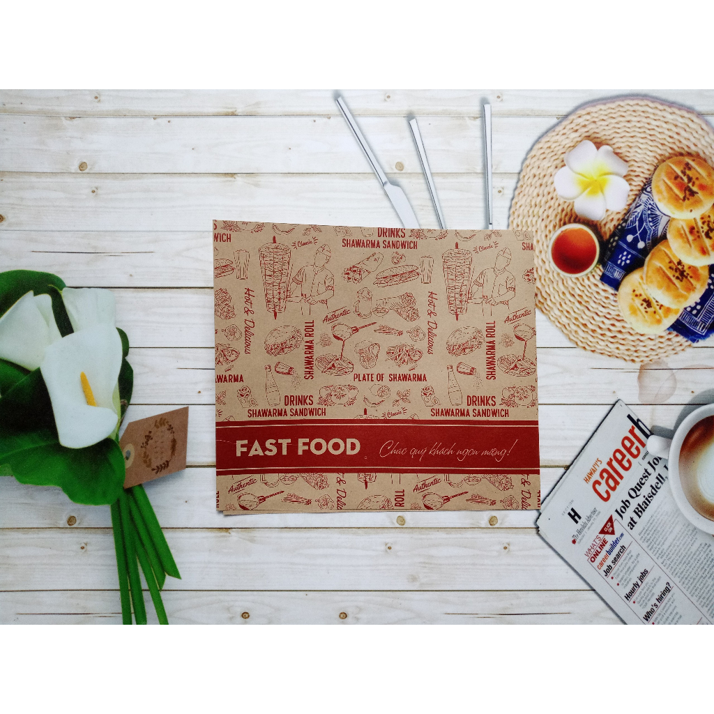 Triangle for Doner Kebab - Hamburger - Fast Food - 1000 brown kraft ...