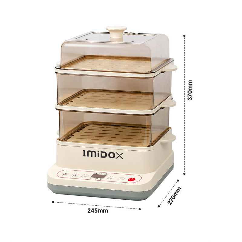 800w MultiPurpose Electric Steamer 24L 3Storey Electric Steamer Set Appointment Calendar, Keep