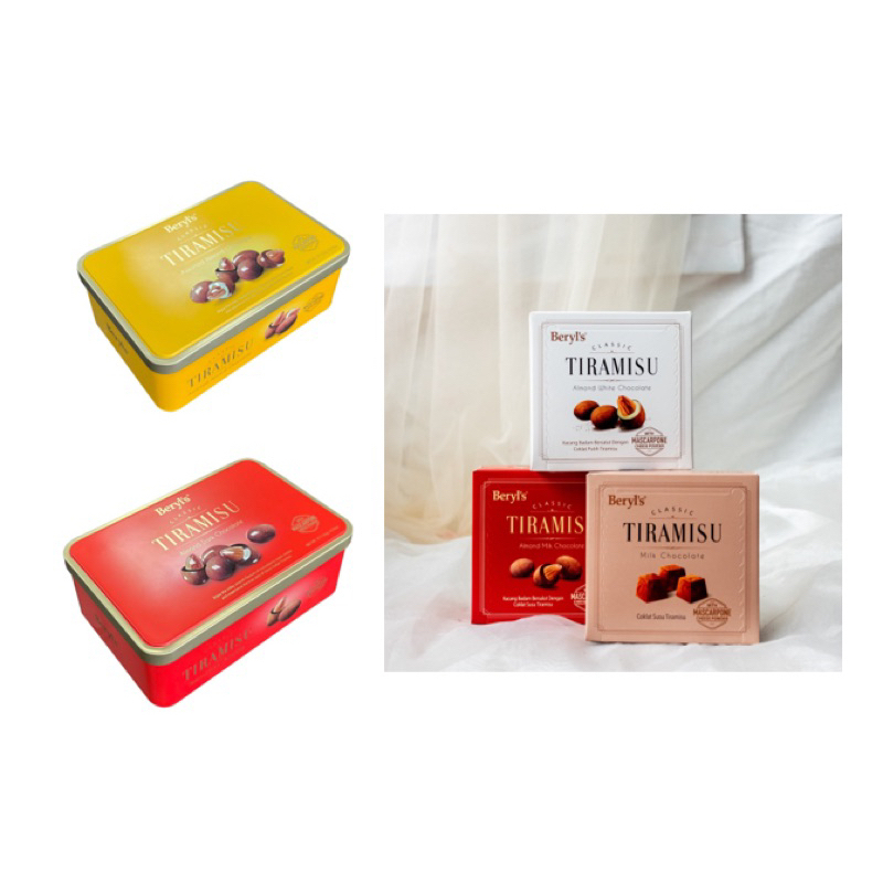 Tiramisu Beryls Classic Almond Chocolate Has Extra Cheese Mascarpone Paper Box 65g Tin T Box 7709