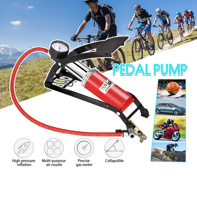 Usa HighEnd Motorcycle Foot Pedal Pump USA Inflatable Mini Foot Pedal
