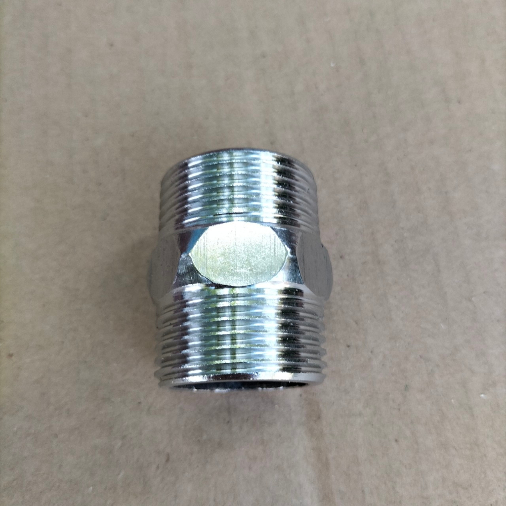 Double connecting two external thread ends 34mm-1" (stainless steel ...