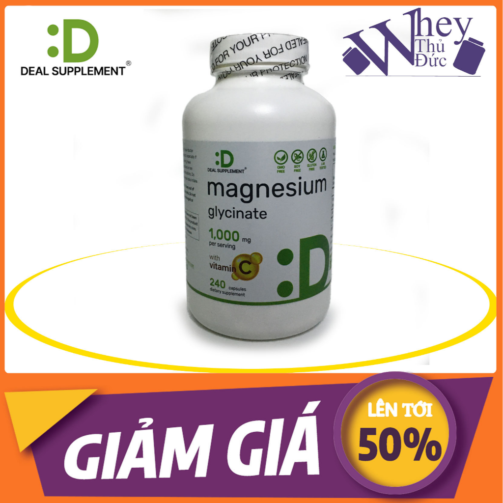 Magnesium Glycinate 1000mg Deal Supplement With Vitamin C 240 Tablets Shopee Malaysia