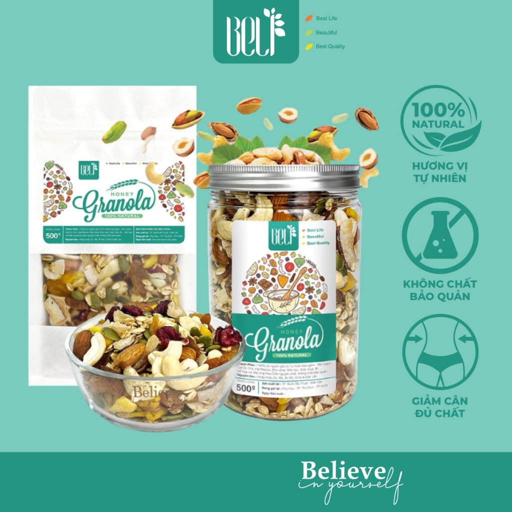 Granola Beli Super Nut Diet Cereal Weight Loss Cereal eat clean Without