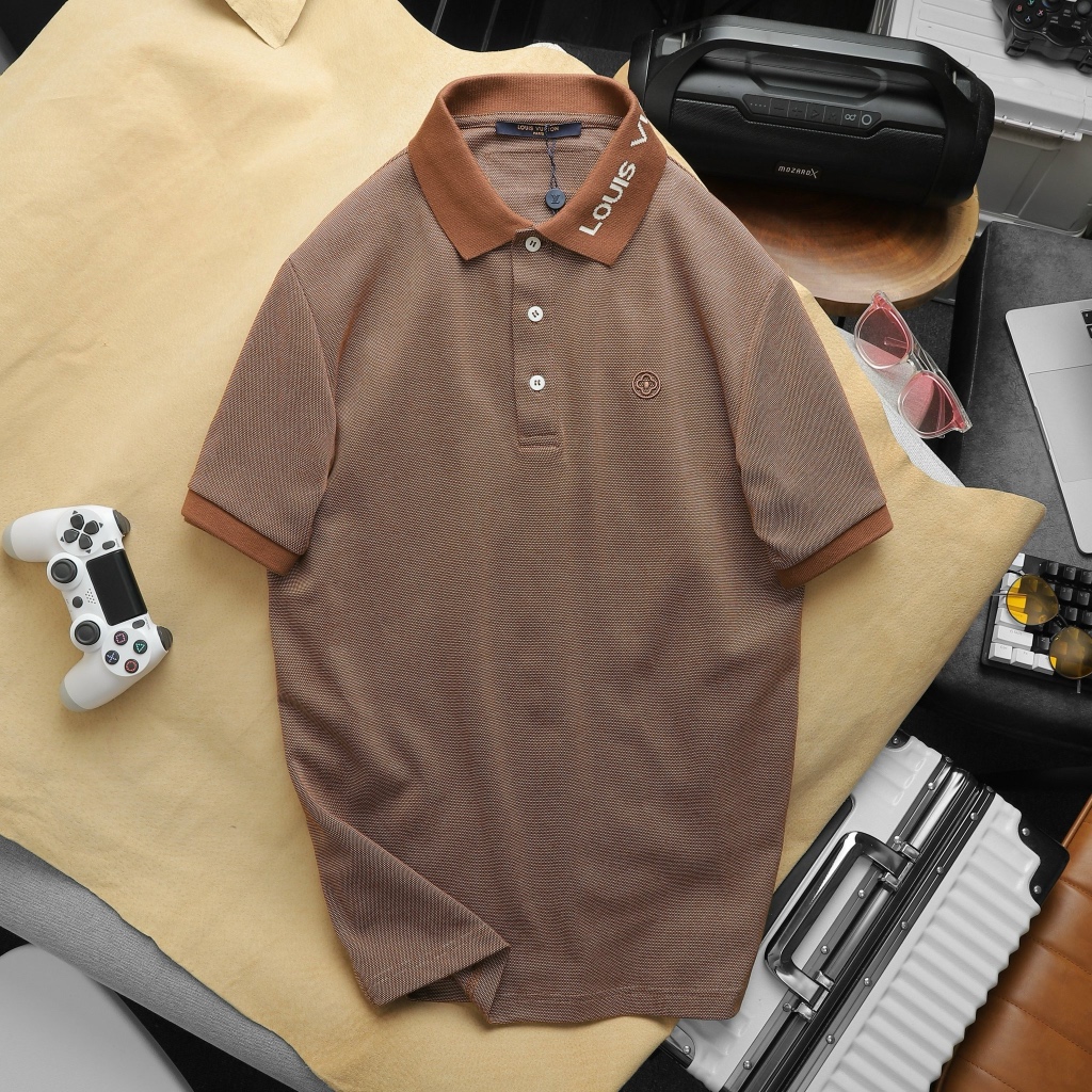 Louis VUITTON Men's POLO T-shirt High-Quality Exported Goods