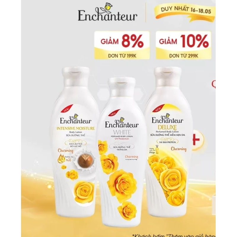 Enchanteur Charming Whitening Body Lotion 200g Shopee Malaysia