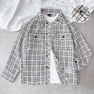 BTS Jungkook Inspired Tweed Houndstooth Retro Small Jacket