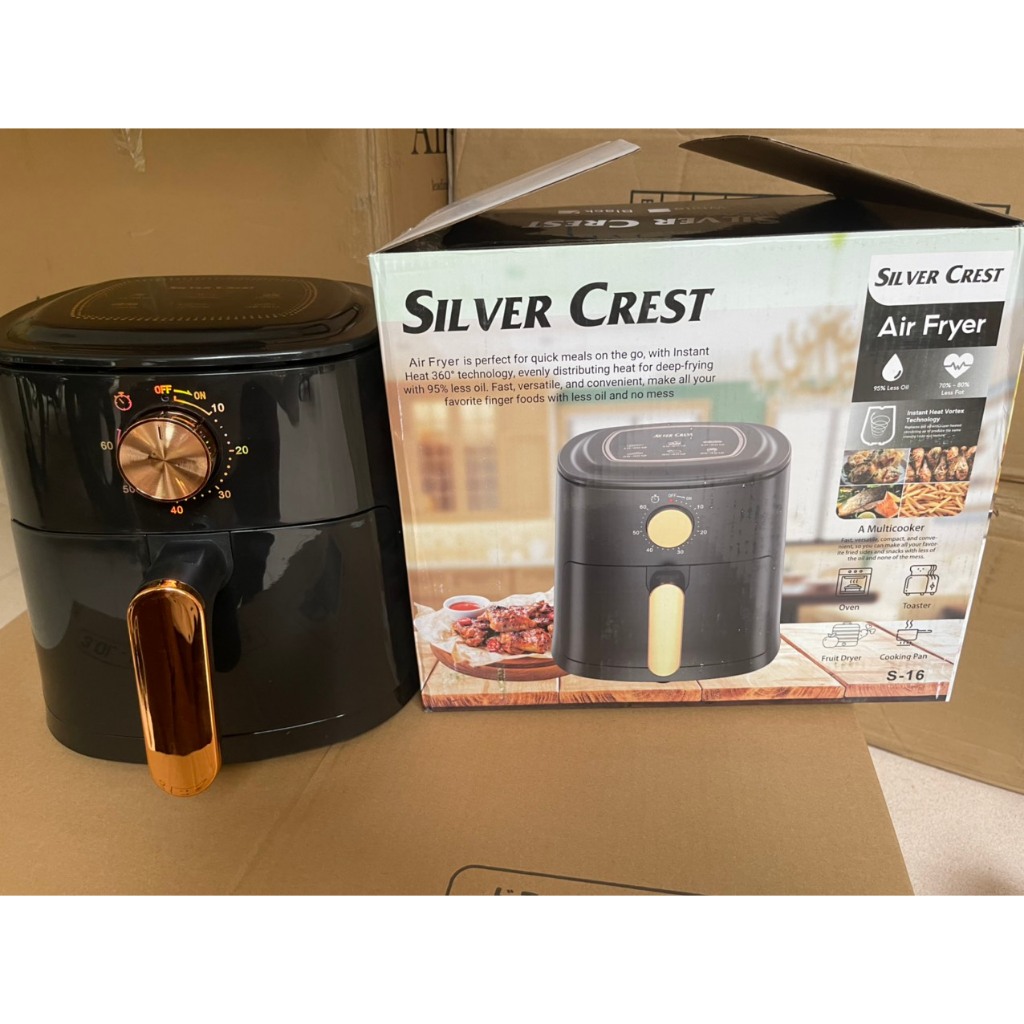 Silver CREST OilFree Fryer 4L Capacity Healthy Delicious Hot Air