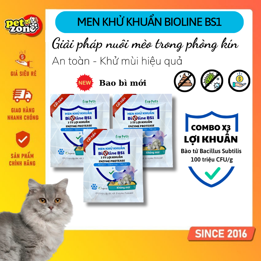 Bioline BS1 Cat Sanitary Sand Yeast Kills Bacteria That Cause Fungi