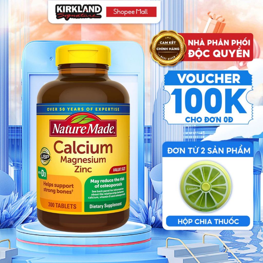 Calcium, Magnesium, Zinc with D3 300 Nature Made Tablets Prevent