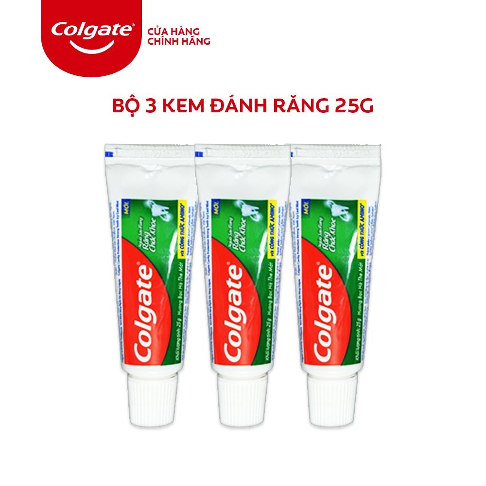 Set of 3 Colgate toothpaste to prevent healthy tooth Decay 25g / tube ...