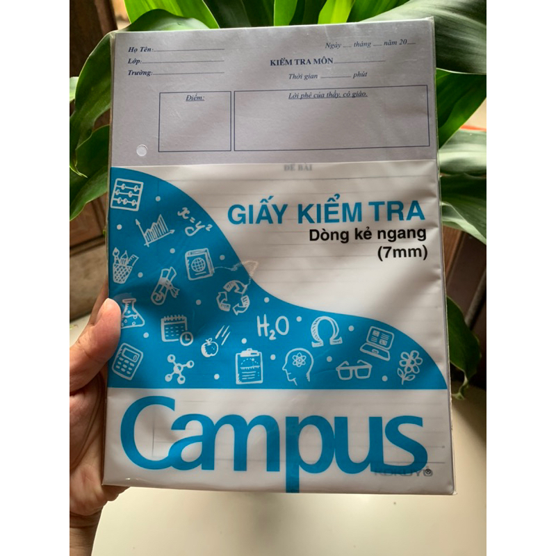 Campus test paper with horizontal lines for level 2, bag of 25 double ...