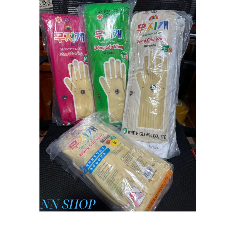 Korean Dishwashing Rubber Gloves, Dishwashing Rainbow Full size