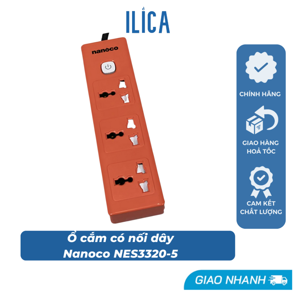 Multipurpose Socket With 3 Sockets + 1 High Heat Resistant Switch, 5
