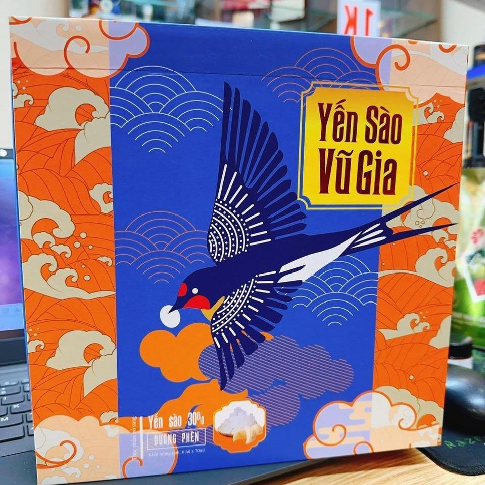 2 Sets With Bag) Vu Gia Bird's Nest Jar Yen Distilled 30 SET of 6 jars (70ml / jar