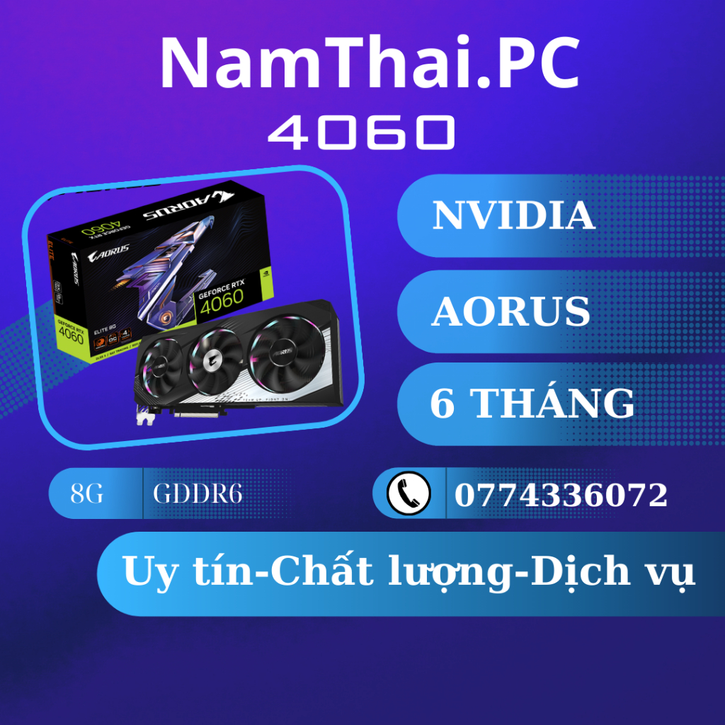 Video CARD GIGABYTE RTX 4060 AORUS ELITE8GD Shopee Malaysia