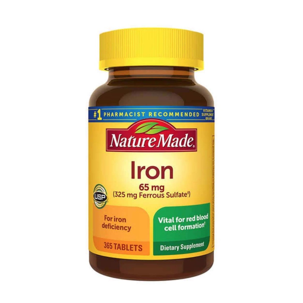 Iron Oral Tablets 65mg Nature Made 365 Iron Supplements, Blood Tonic