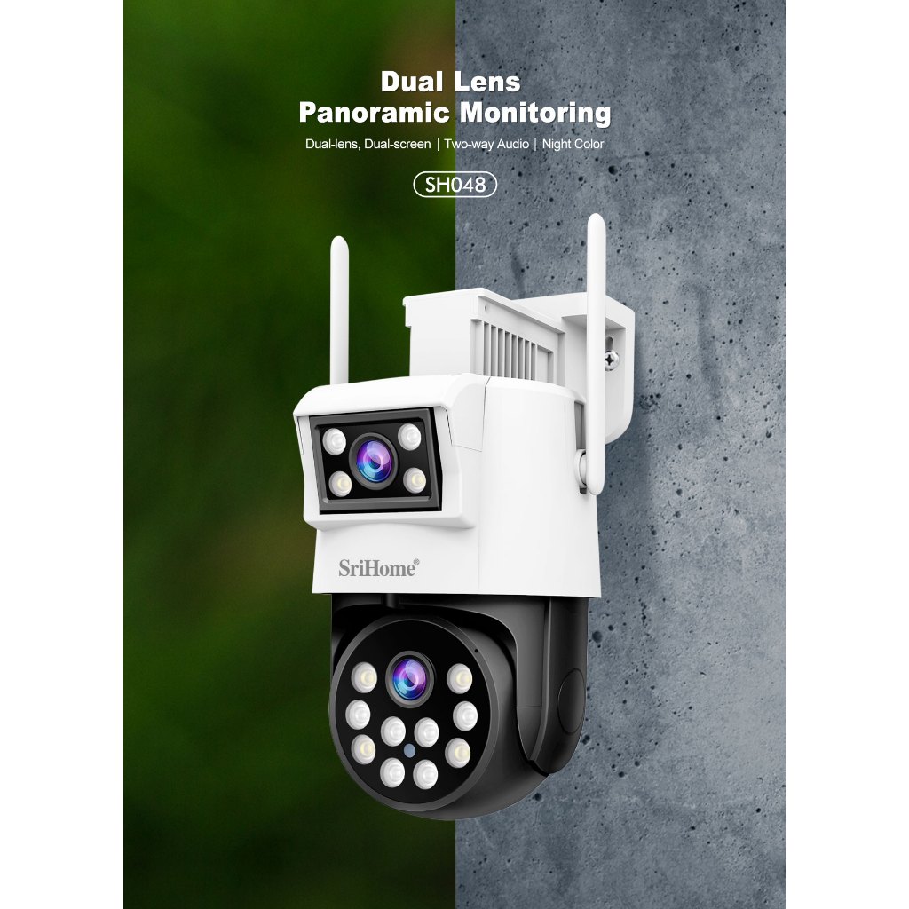 Srihome 2-Eye Surveillance Camera 2-Frame - 2-Way Conversation With ...