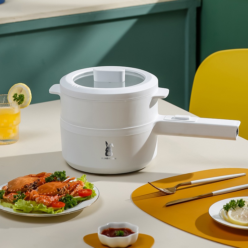 Electric Hot Pot, MultiPurpose Cooking Pot With Steamer 2L Capacity
