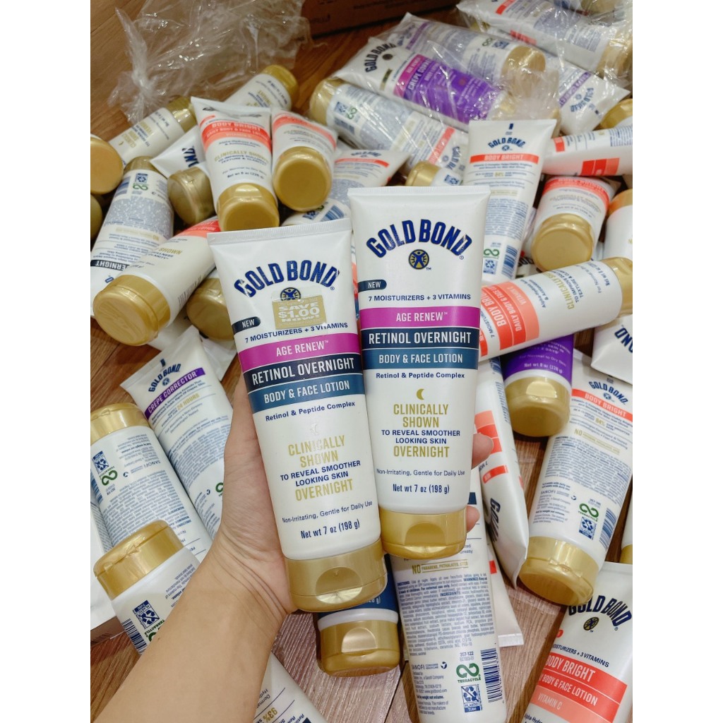 Gold Bond Age Renew Retinol Overnight Face & Body Lotion With Retinol