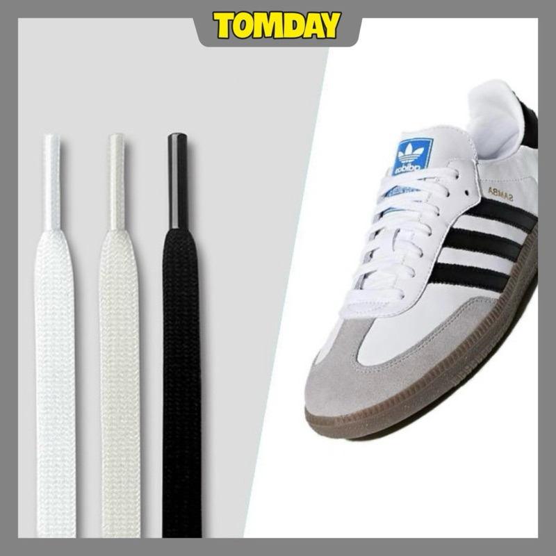 [Somday] Adidas Samba Replacement Sneaker Laces 120cm Long With Cotton Yarn In 2 Colors Black