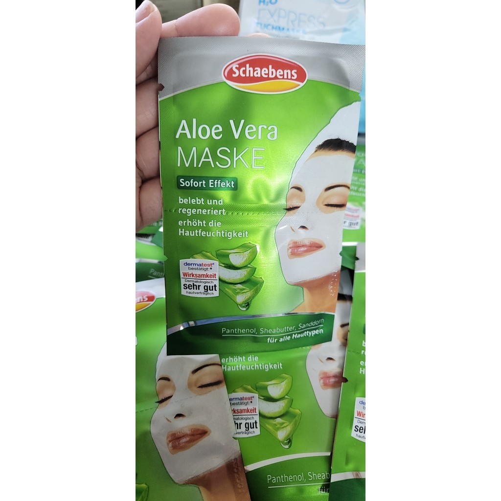 German Goods NO.1 In Germany Aloe Vera Mask, 1 Blister Of 2 Packs (2 x