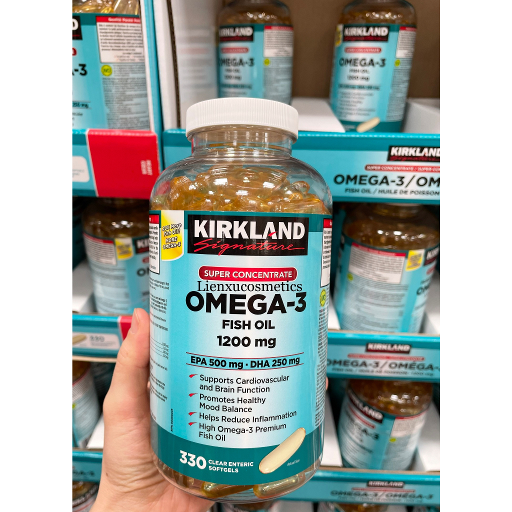Omega 3 Fish Oil Kirkland Signature super concentrate 1200mg, Box Of