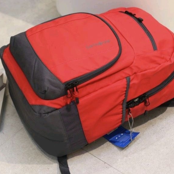 Samsonite laptop backpack size 30 cm with many compartments, waterproof material Shopee Malaysia